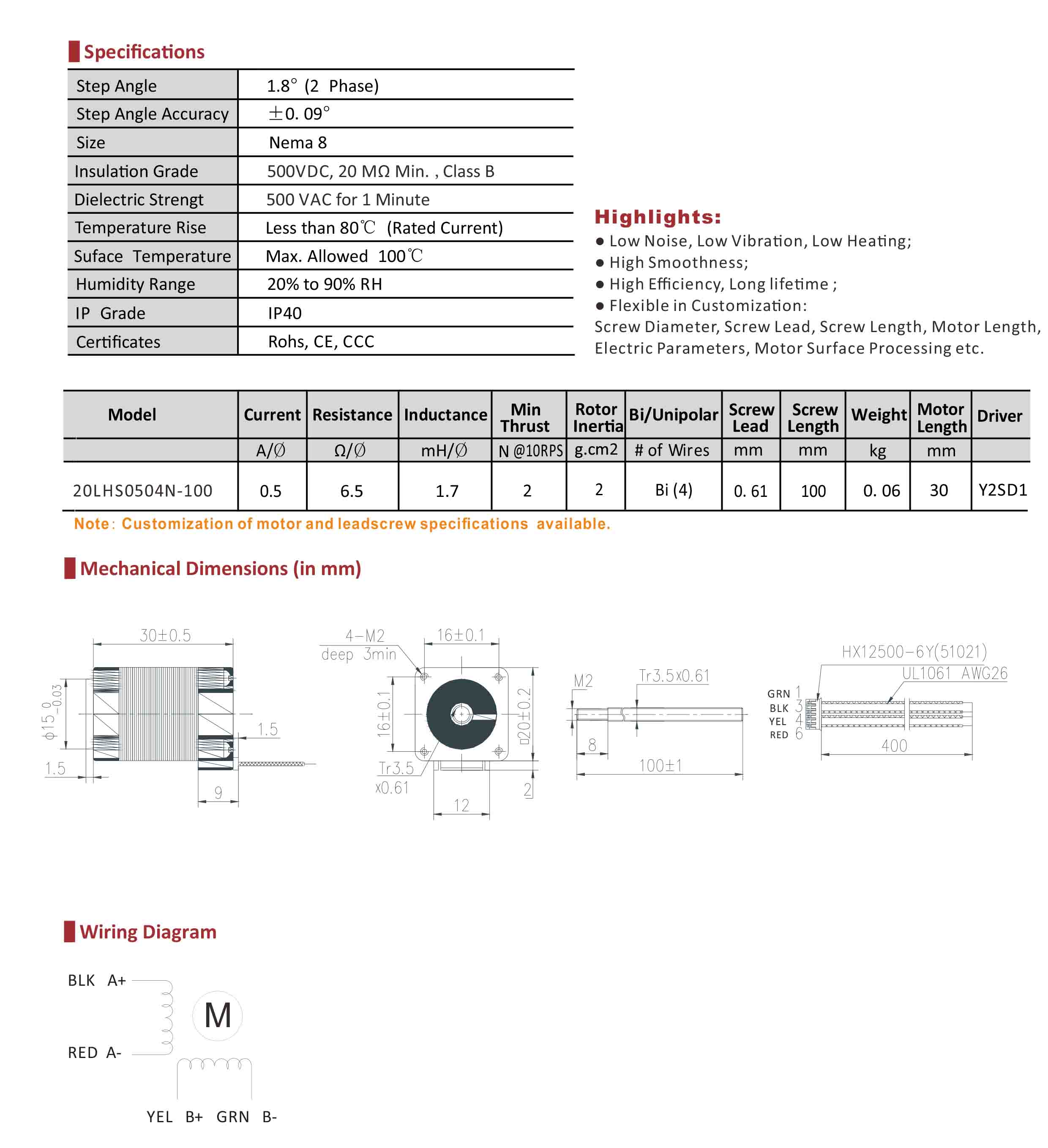 20LHS054N-100 No-captive Hybrid Linear Stepper Motor Data Sheet.jpg