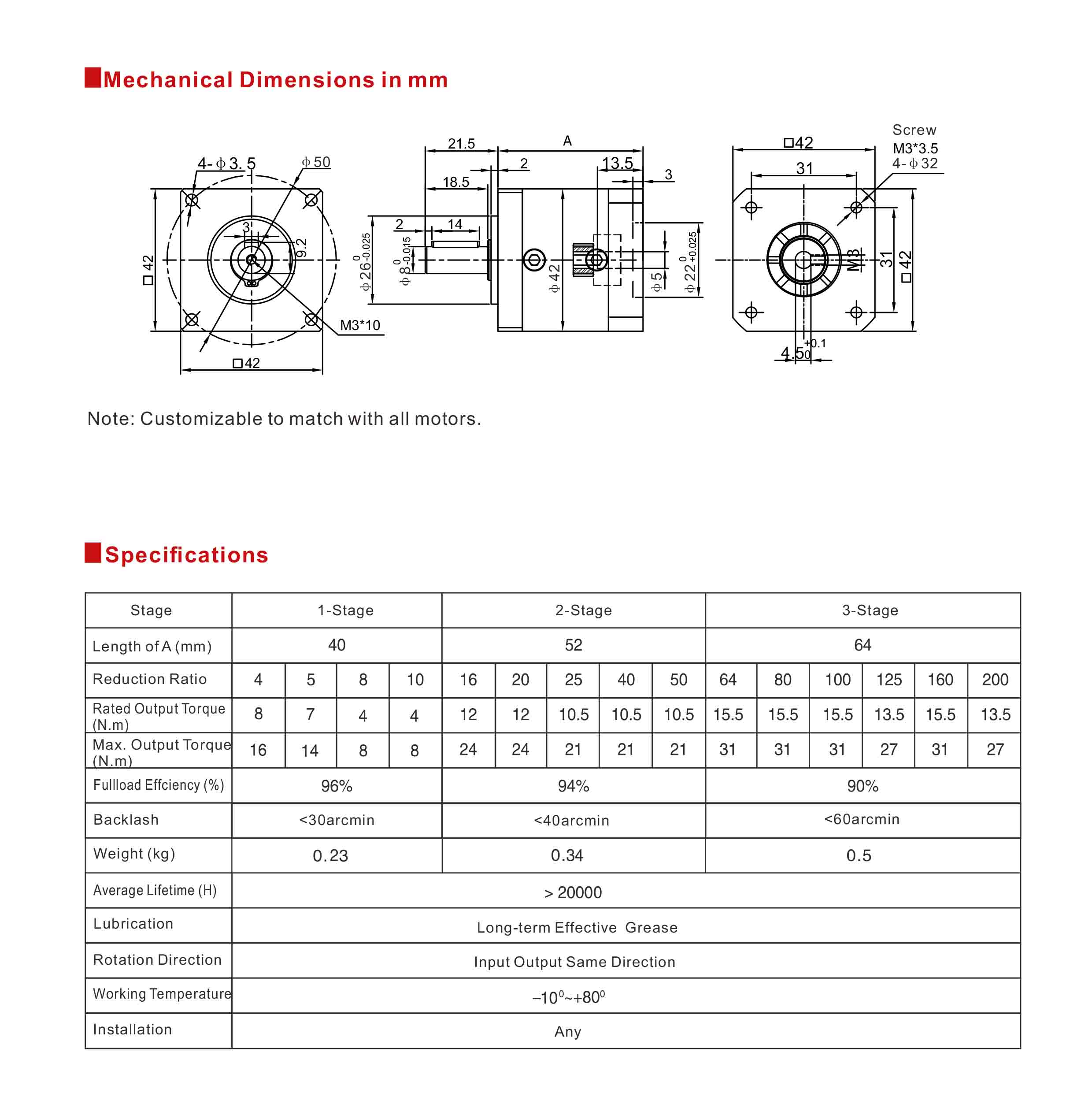 DLF42 Series Cost-effetive Spur Gear  Precision Planetary Gear Reducer Data Sheet.jpg